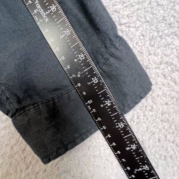 LILLY PULITZER WOMENS BLACK LINEN BLOUSE SIZE M - Picture 7 of 10